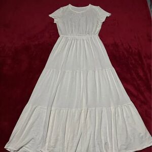 Women’s Long Cream Color Maxi Dress